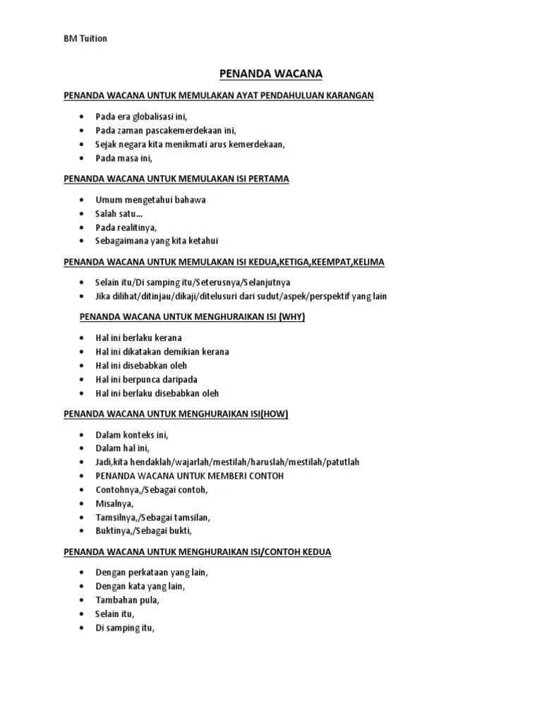 Topic penanda wacana in english essay help stamps. Penanda Wacana Pdf