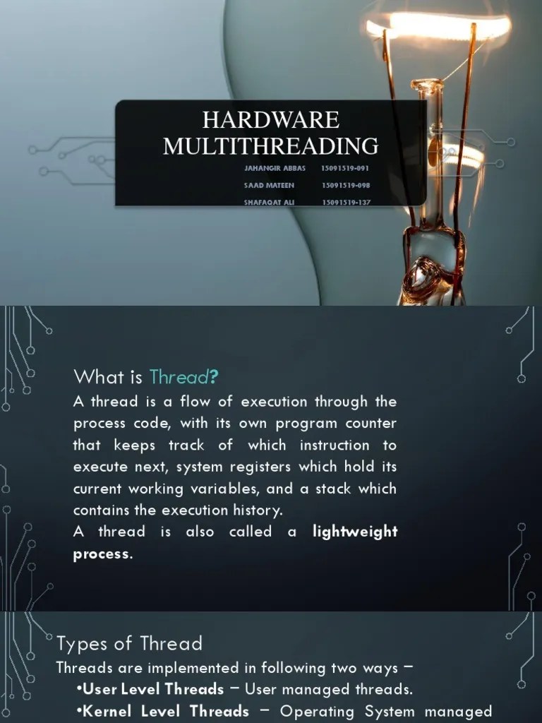 Hardware Multithreading | PDF | Thread (Computing) | Multi Core Processor