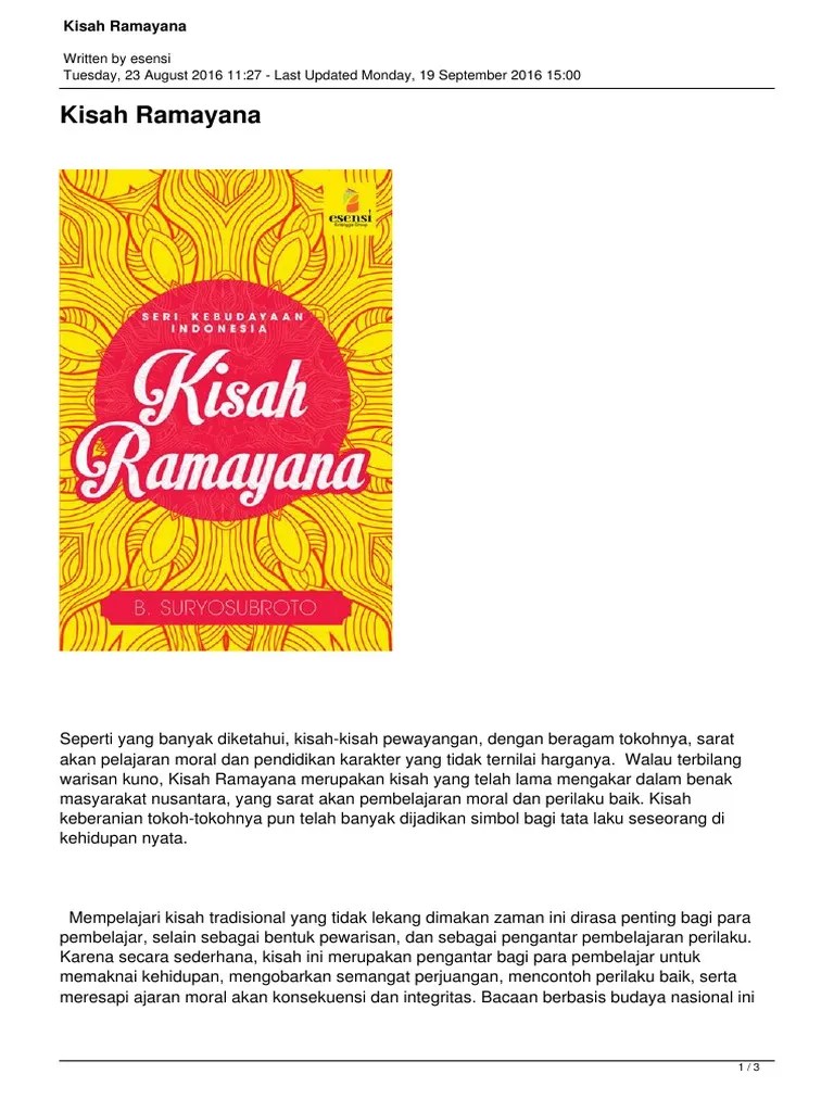 Kisah Ramayana PDF | PDF