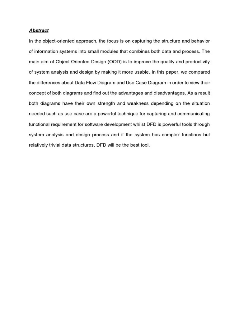 Comparative Study DFD And Use Case | PDF | Use Case | Unified Modeling ...