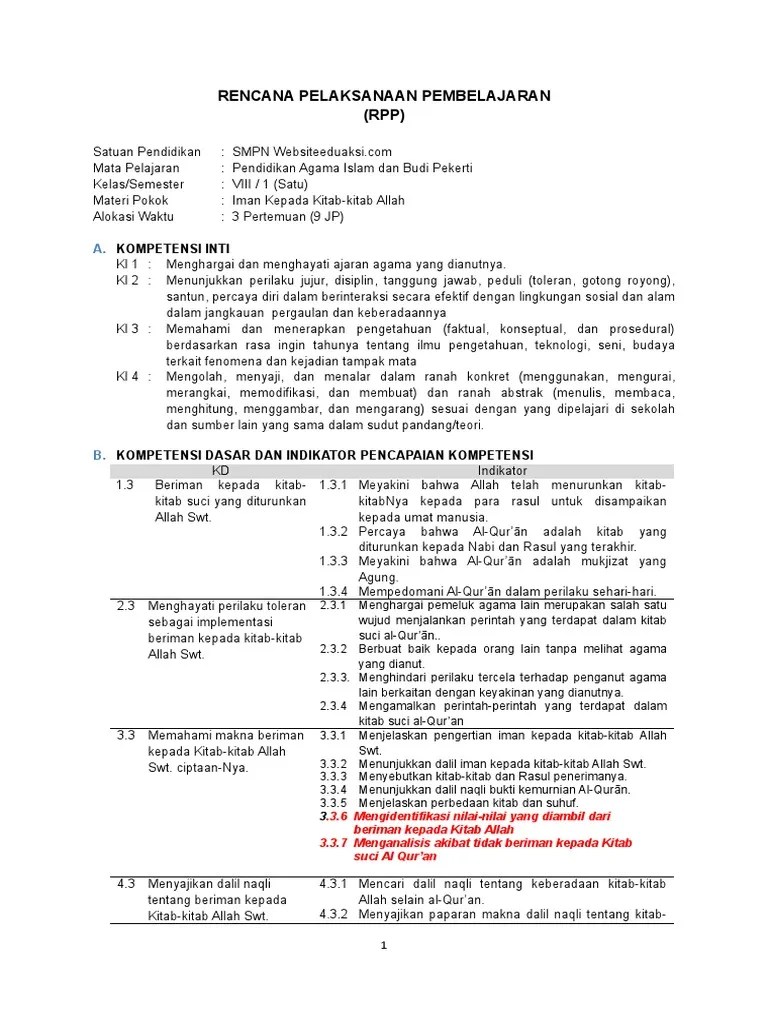 Unduh soal & jawaban pendidikan agama islam kelas 11 semester 1 2021. Kumpulan Soal Pai Bab Iman Kepada Kitab Perangkat Sekolah