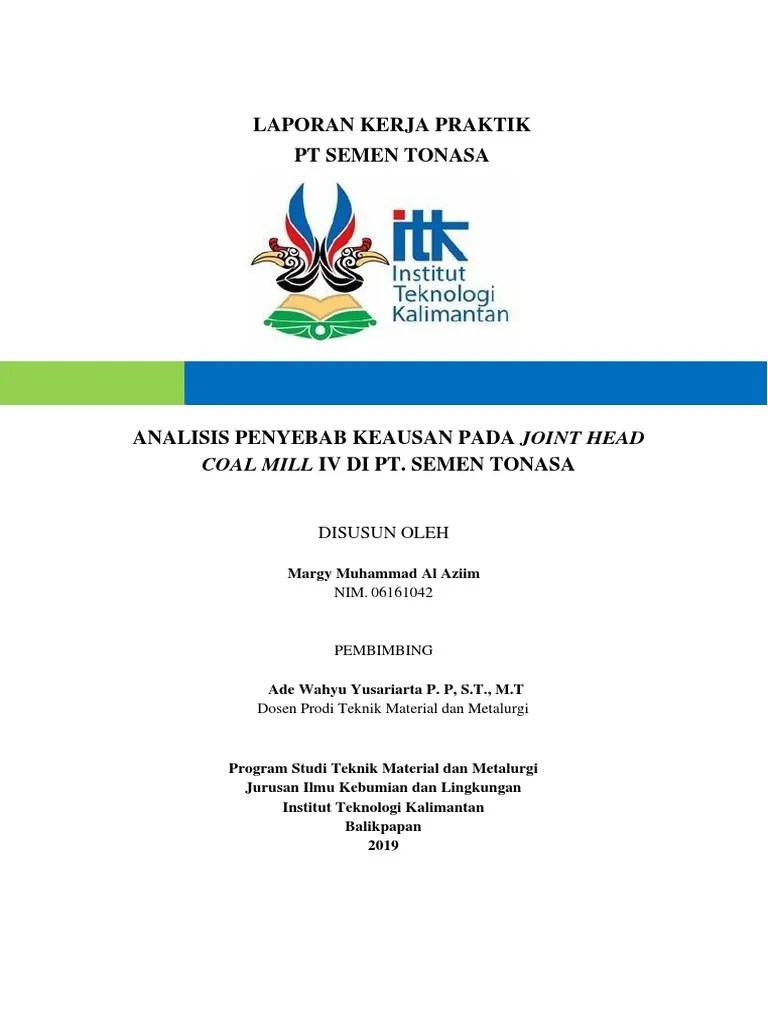 Laporan Kerja Praktik PT. Semen Tonasa PDF | PDF