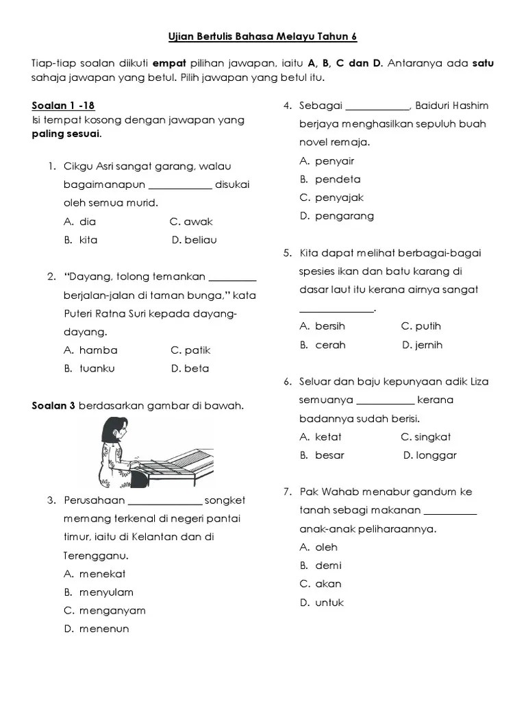 Soalan Bahasa Melayu Tahun 6 2018 - Download Rpt Bahasa Melayu Tahun 6 Baik Rpt Bm Tingkatan 1 2012 Skoloh