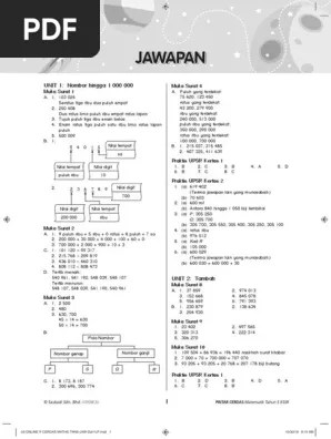 Buku teks digital asas btda kssr semakan tahun 1 matematik sk. Jawapan Modul Aktiviti Pintar Cerdas Matematik Tahun 5 Pdf Pdf