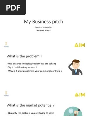 Business Pitch Template Pdf Innovation Prototype