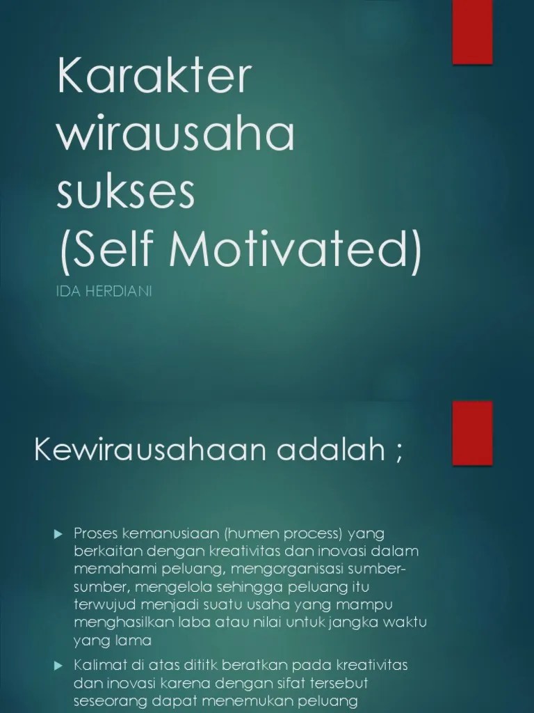 Karakteristik Wirausaha Sukses-1 | PDF