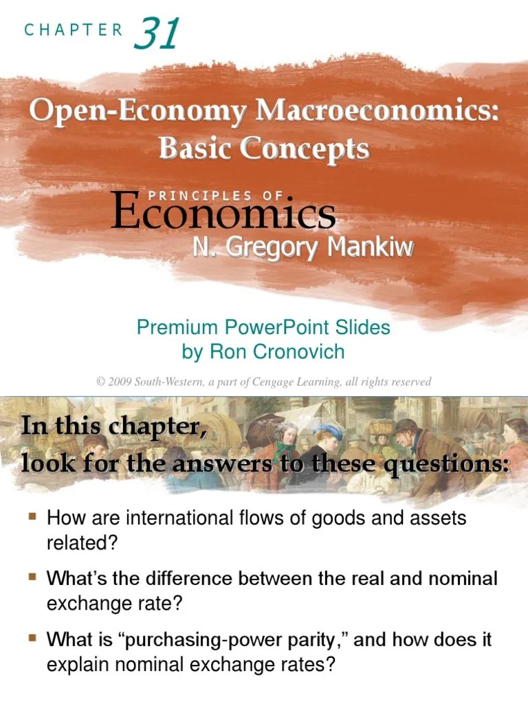 Ch31 - Open Economy Macroeconomics Basic Concepts | PDF | Purchasing Power Parity | Balance Of Trade