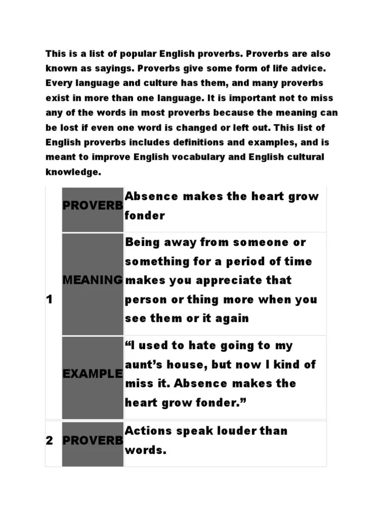 English Proverbs | PDF | Proverb | Chicken