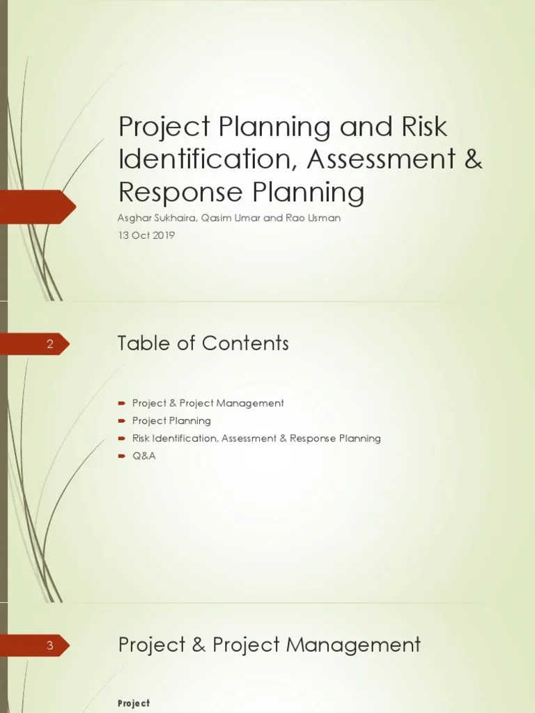 Project Planning Risk Management | PDF | Risk Management | Project ...