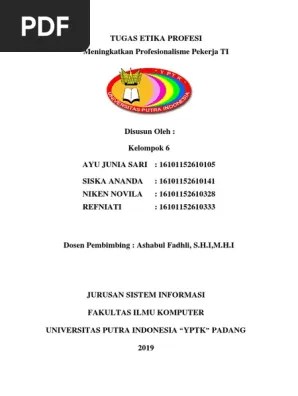 Tugas Etika Profesi Kelompok 6 | PDF