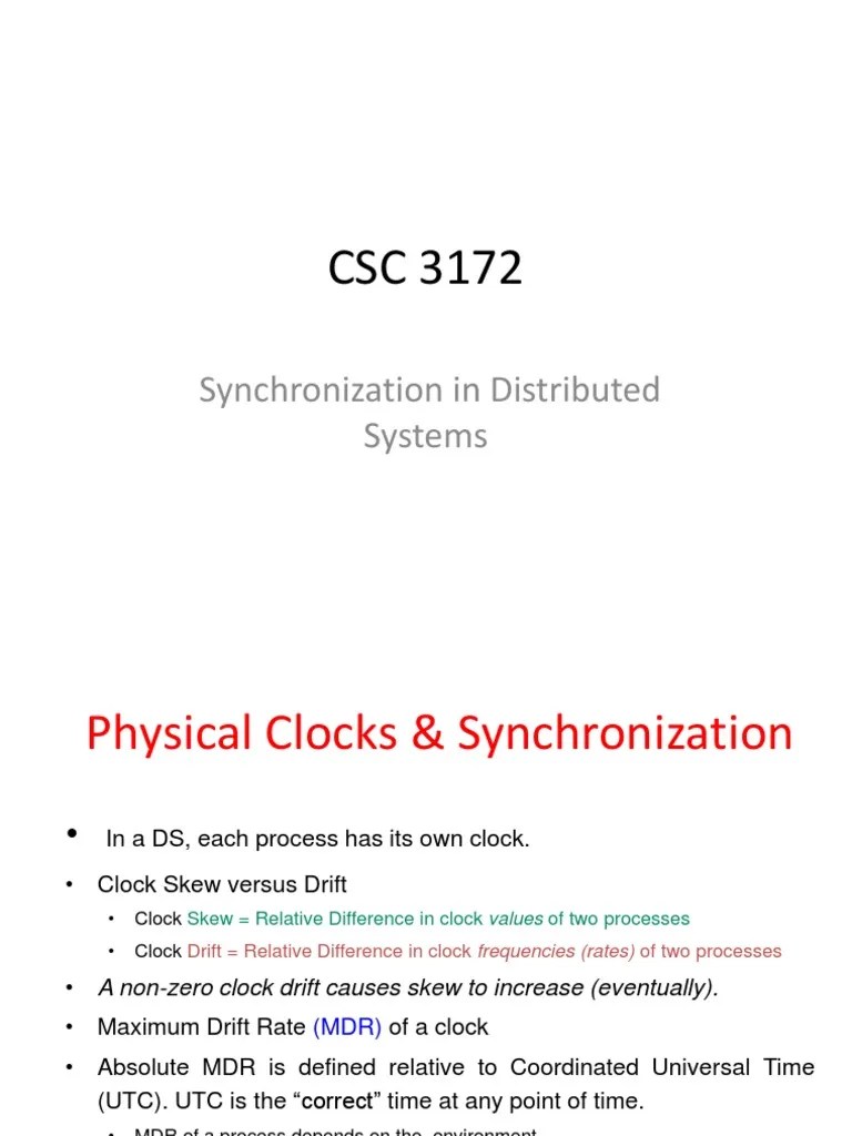 Clock Synchronization | PDF | Time | Areas Of Computer Science