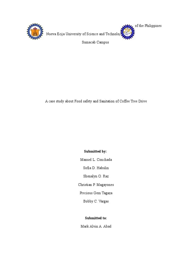 Final Case Study In Risk Management | PDF | Food Safety | Sanitation