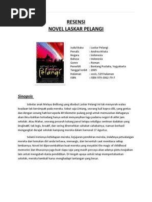 Written by ines apr 10, 2021 · 8 min read. Contoh Teks Ulasan Novel Laskar Pelangi Dengan