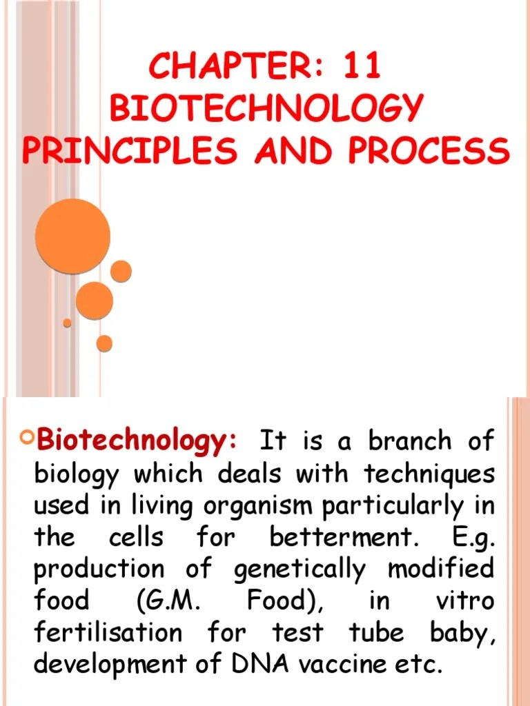 Chapter 11 Biotechnology Principle And Process | PDF | Plasmid ...