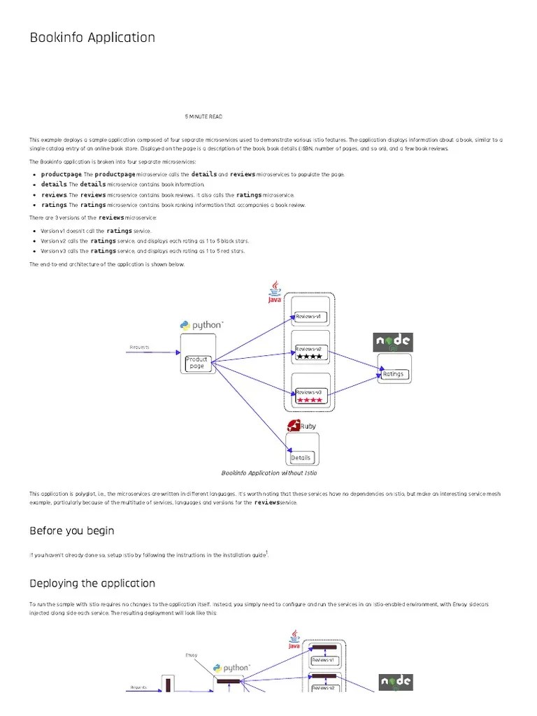 Istio - Bookinfo Application | PDF | Information Technology Management ...