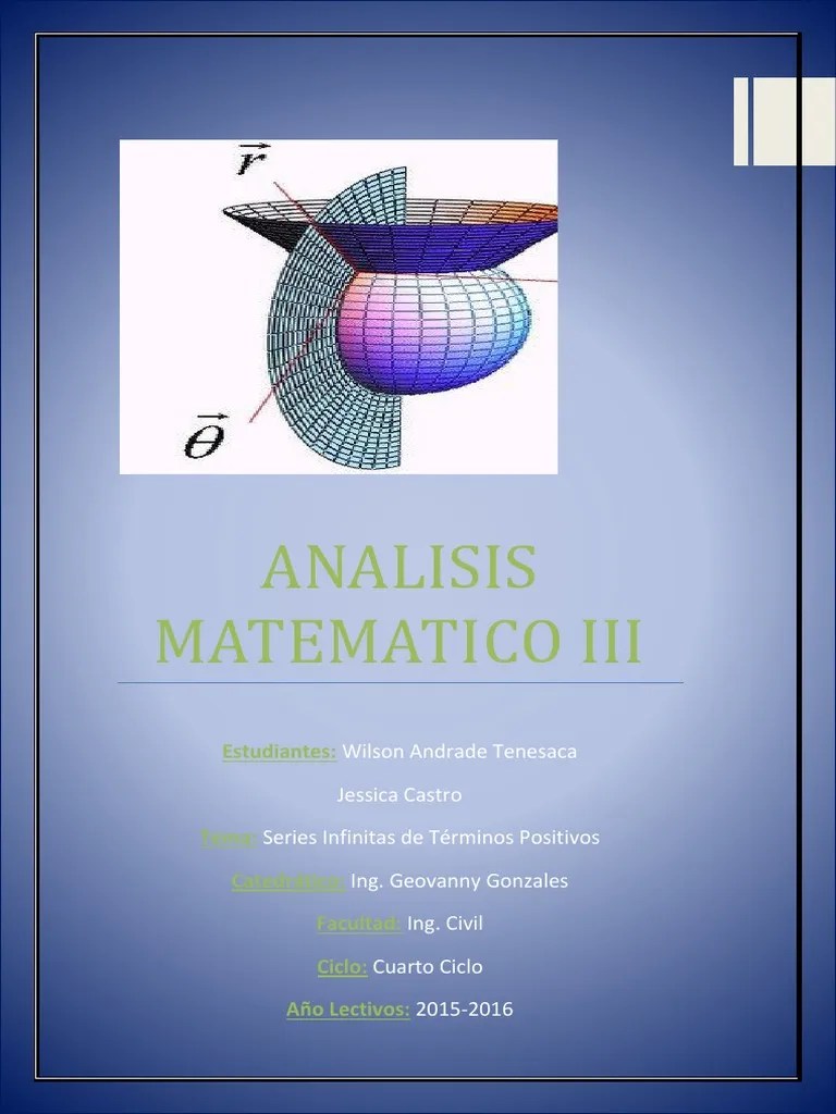 Analisis Matematico Iii | PDF | Series (Matemáticas) | Infinito