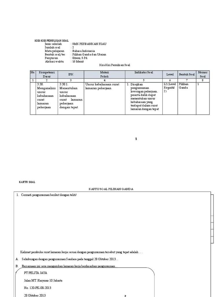 Kalimat penutup surat lamaran pekerjaan yang tepat adalah … Efreni S Pd Pdf