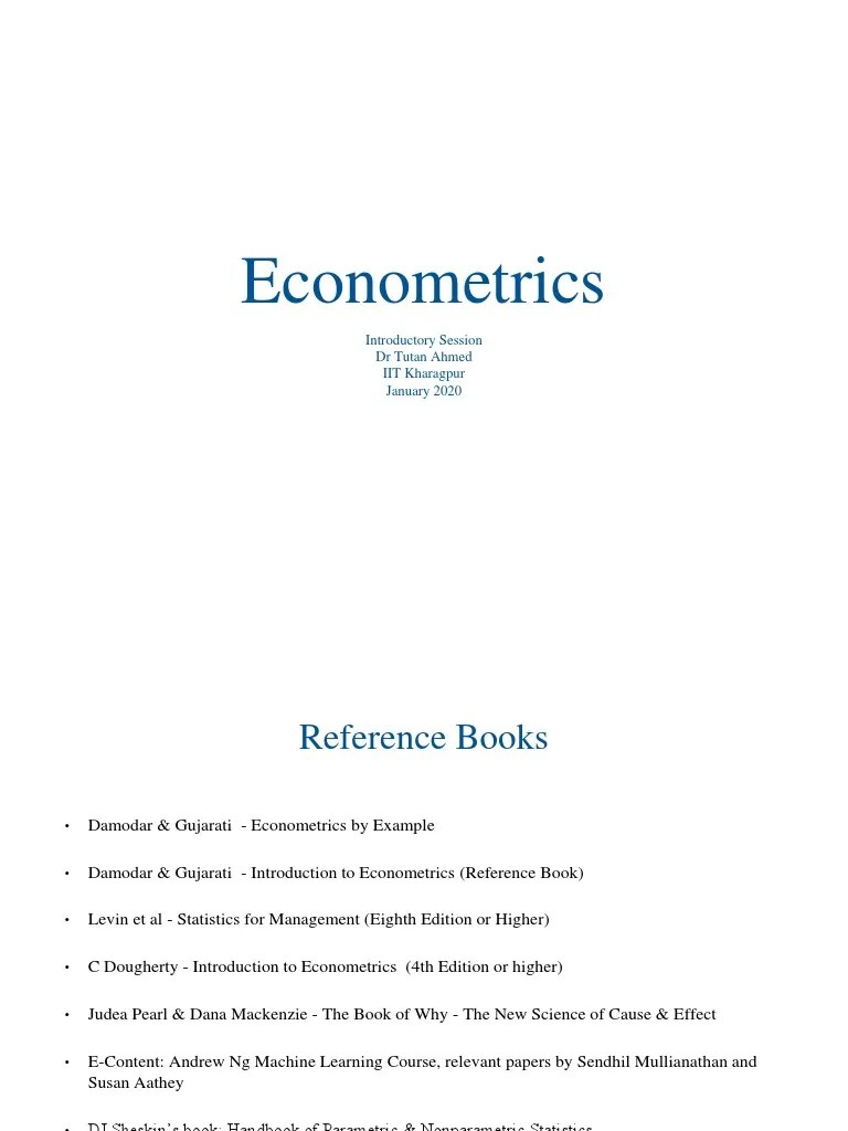 Course Outline - Econometrics | PDF | Econometrics | Regression Analysis