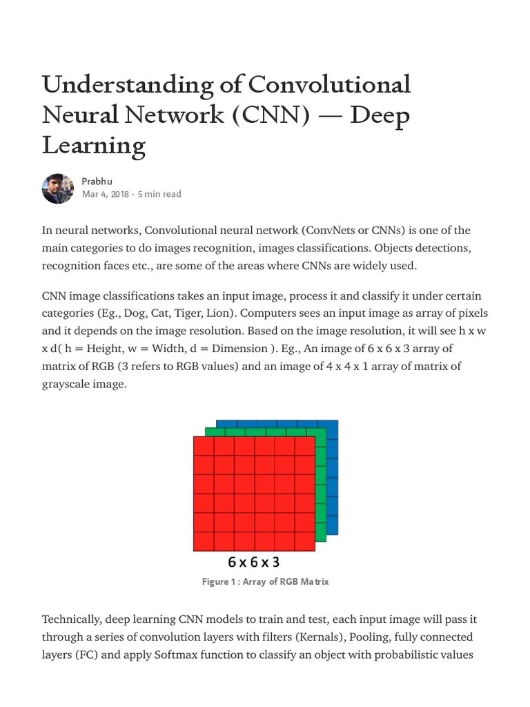 Understanding Of Convolutional Neural Network (CNN) - Deep Learning | PDF | Deep Learning ...