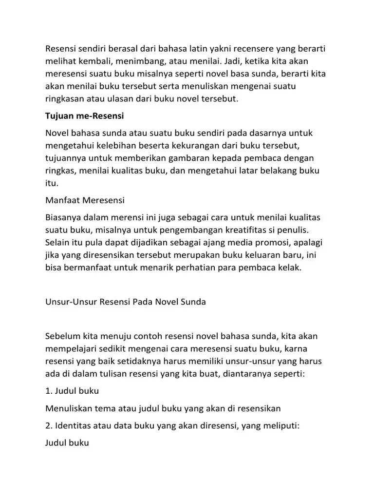 View resensi sunda aldi.docx from teknik 22 at university of indonesia. Portofolio Pengertian Resensi Novel Pdf