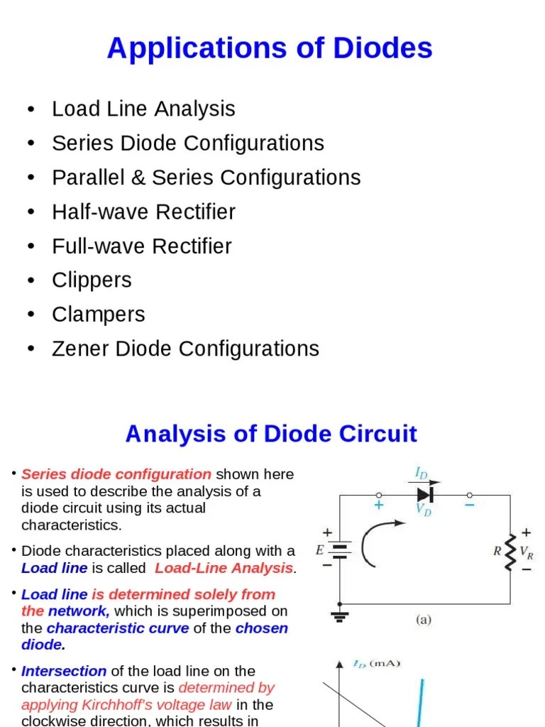 Lecture-2 Diode Apps LL-Rectifiers | PDF | Rectifier | Diode