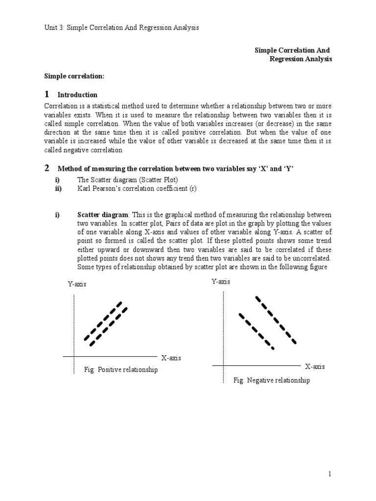 Unit 3 Simple Correlation And Regression Analysis1 | PDF | Correlation ...