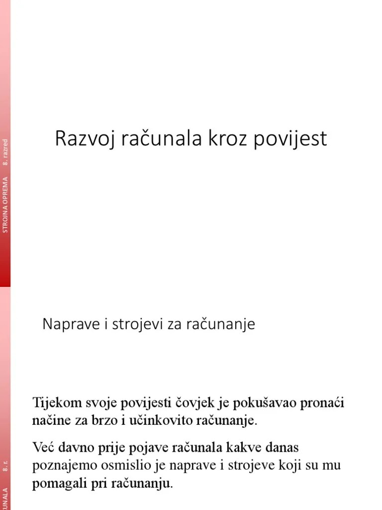 1 Razvoj Racunala Kroz Povijest | PDF