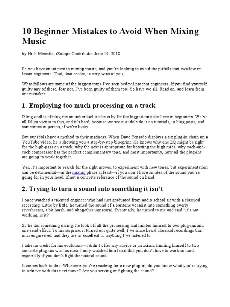 All About Mixing | PDF | Equalization (Audio) | Loudspeaker