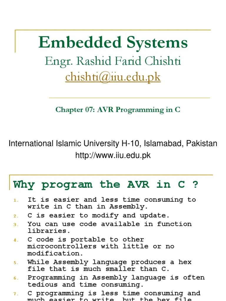 AVR Programming In C | PDF | C (Programming Language) | Computer ...