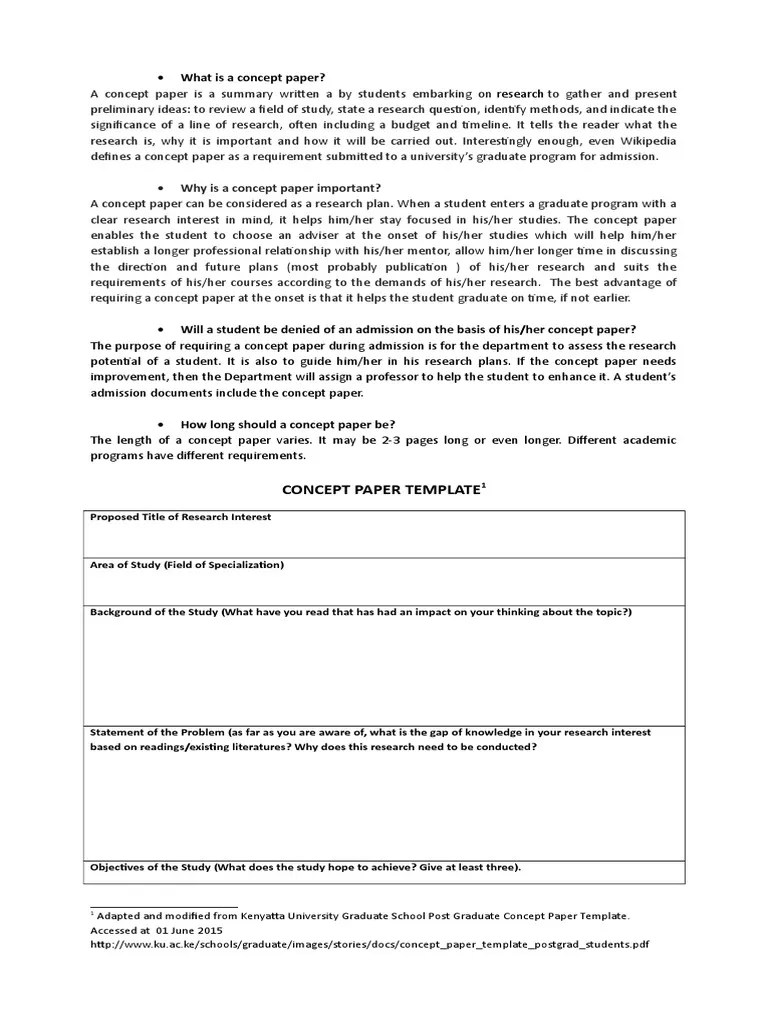 The concept of the research what are the new challenges. 5 Concept Paper Template Cognitive Science Psychology