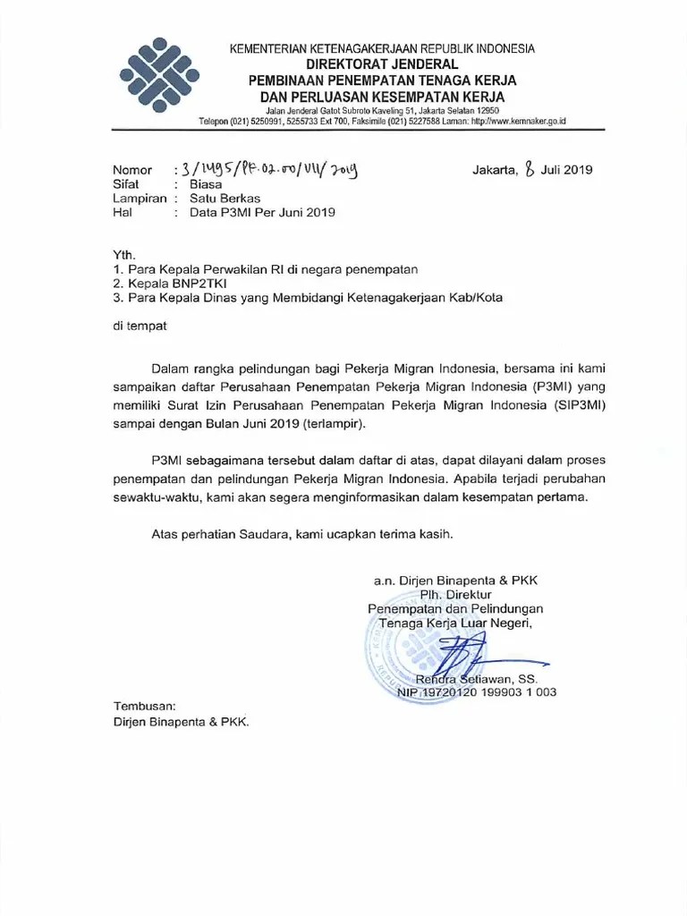 Perusahaan Penempatan Pekerja Migran Indonesia (P3MI) | PDF