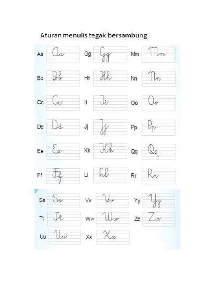 Ib cursive = letterheaded lettering between one another, the writing link. Tulisan Berangkai Pdf