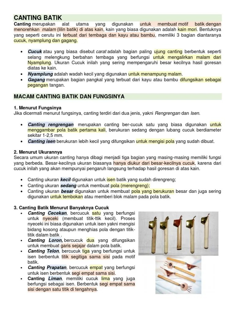 Canting Dan Fungsinya | PDF