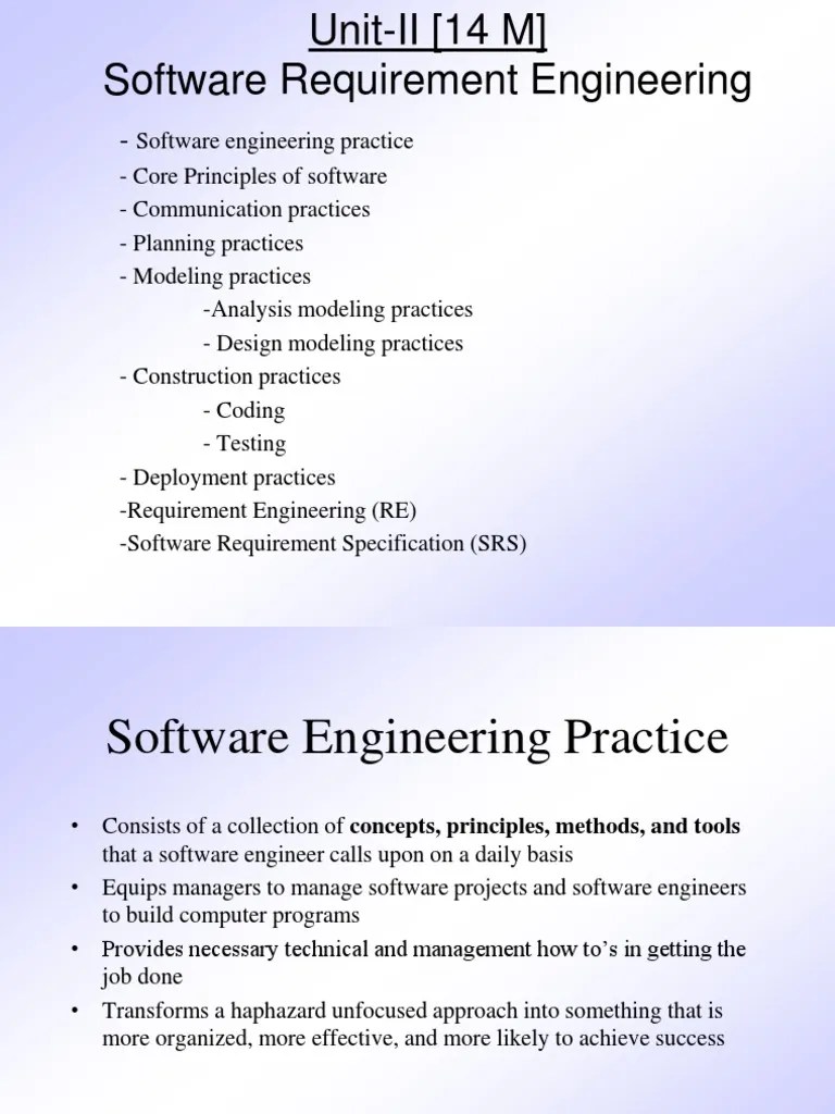 Unit-2-software-Requirement-engineering Ppt's PDF | PDF | Software Testing | Specification ...