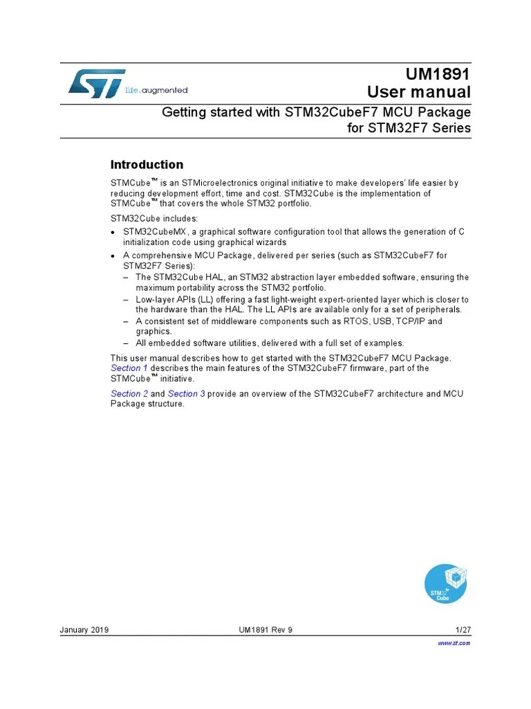 STM32 Cube F7 Getting Started | PDF | Usb | Device Driver