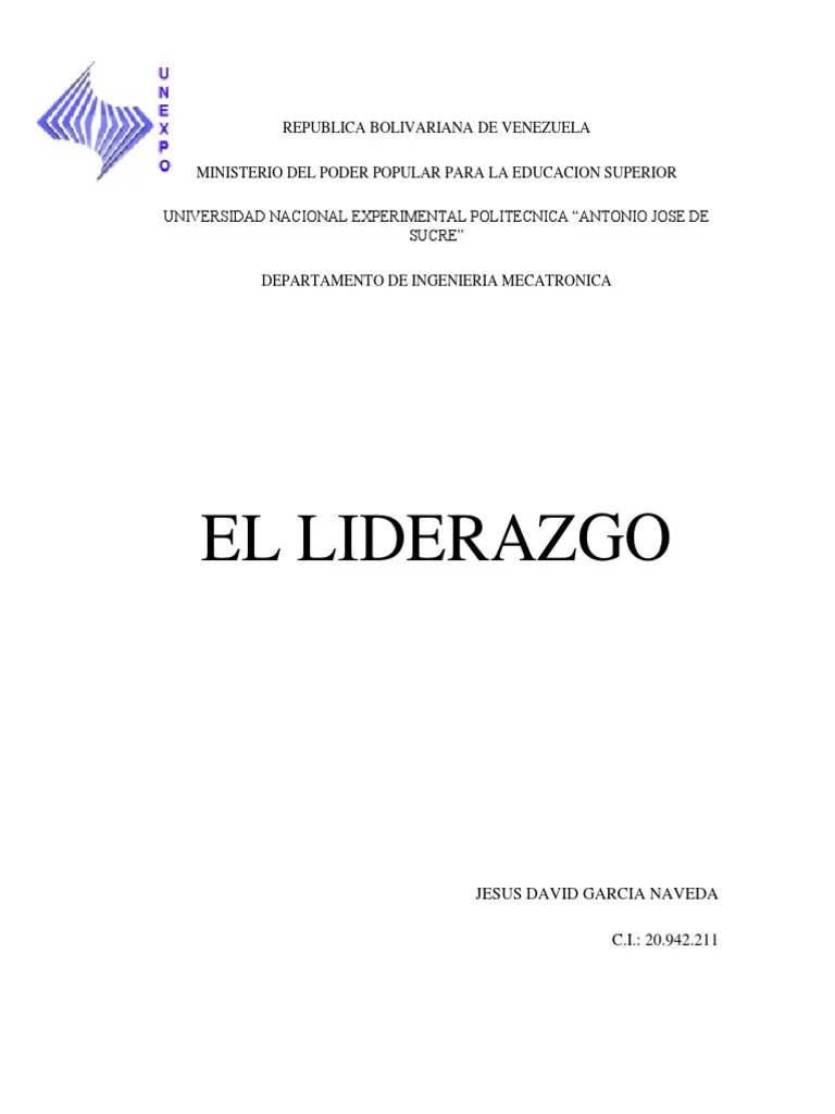 Liderazgo | PDF | Liderazgo | Conceptos Psicologicos
