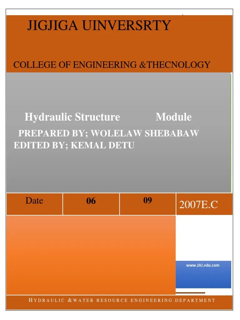 Hydraulic Structure Module, Holistic Module At JJU | PDF