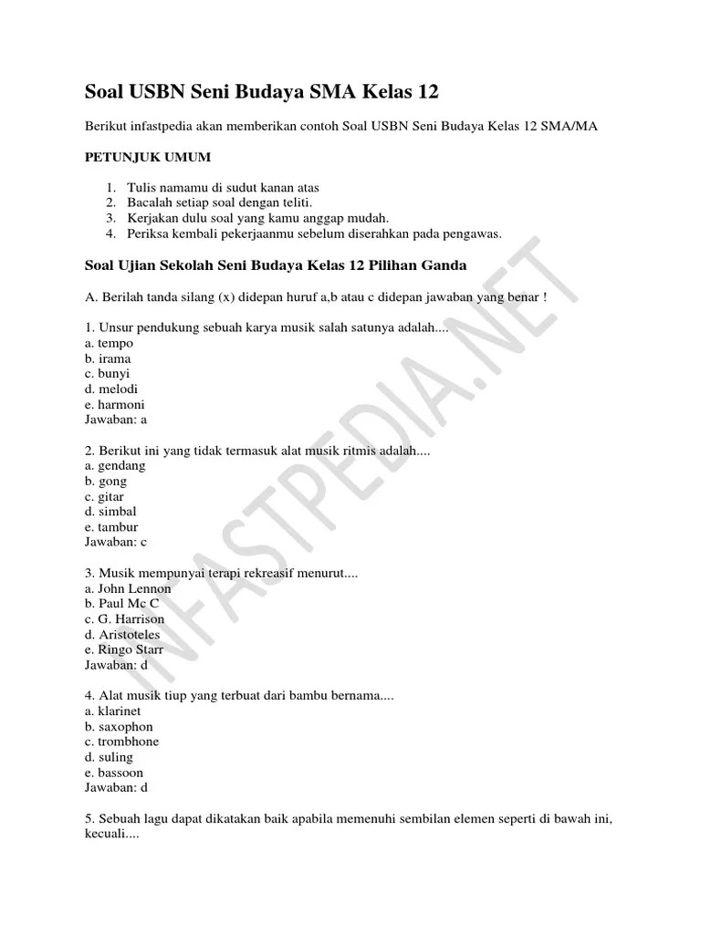 To browse pdf files, you need adobe acrobat re. Soal Usbn Seni Budaya Sma Kelas 12 Pdf