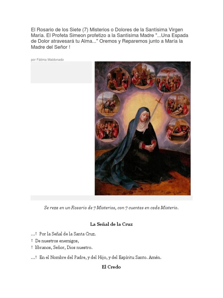 El Rosario De Los Siete Dolores De Maria | PDF