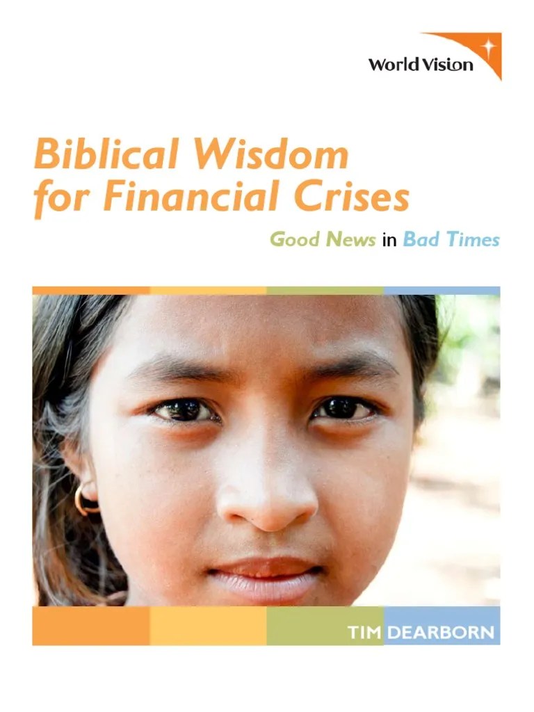 Biblical Wisdom For Financial Crisis: Good News In Bad Times - A Bible Study | PDF | Lord's ...