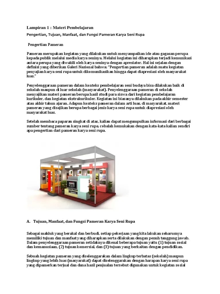 Sebutkan Fungsi Pameran Seni Rupa Di Sekolah – Belajar