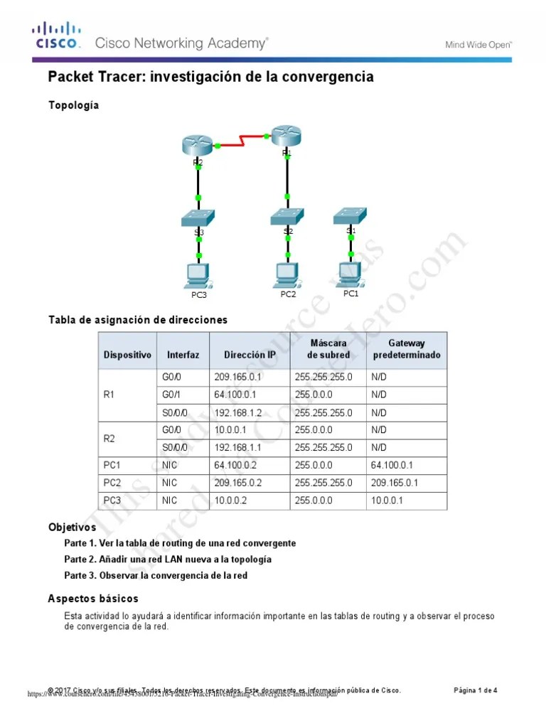 5.2.1.6 Packet Tracer | PDF | Dirección IP | Protocolos De Internet