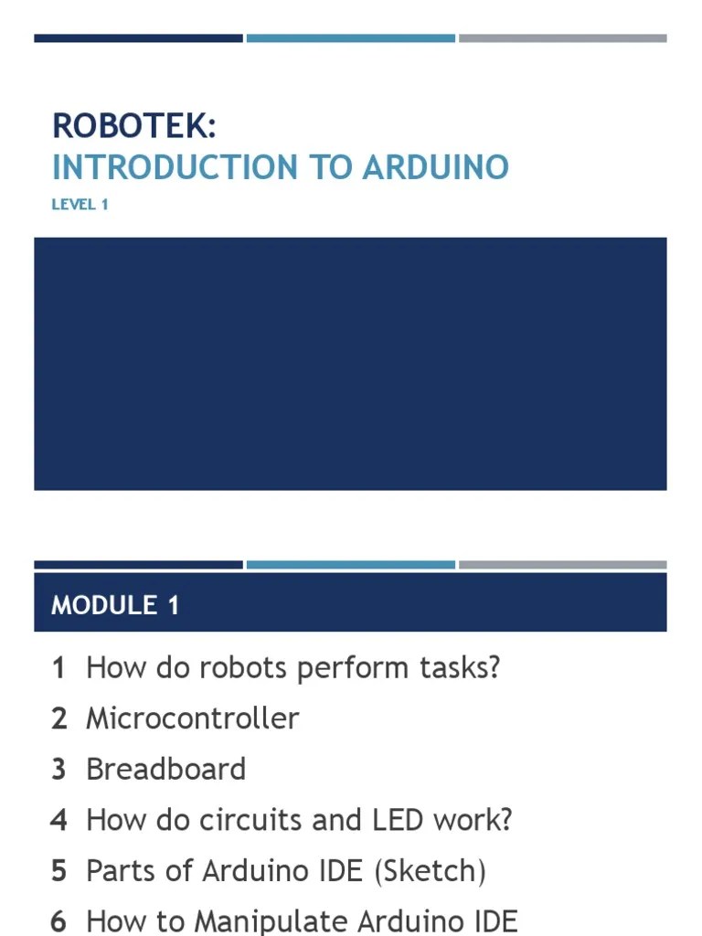 RoboTek Arduino Level 1 | PDF