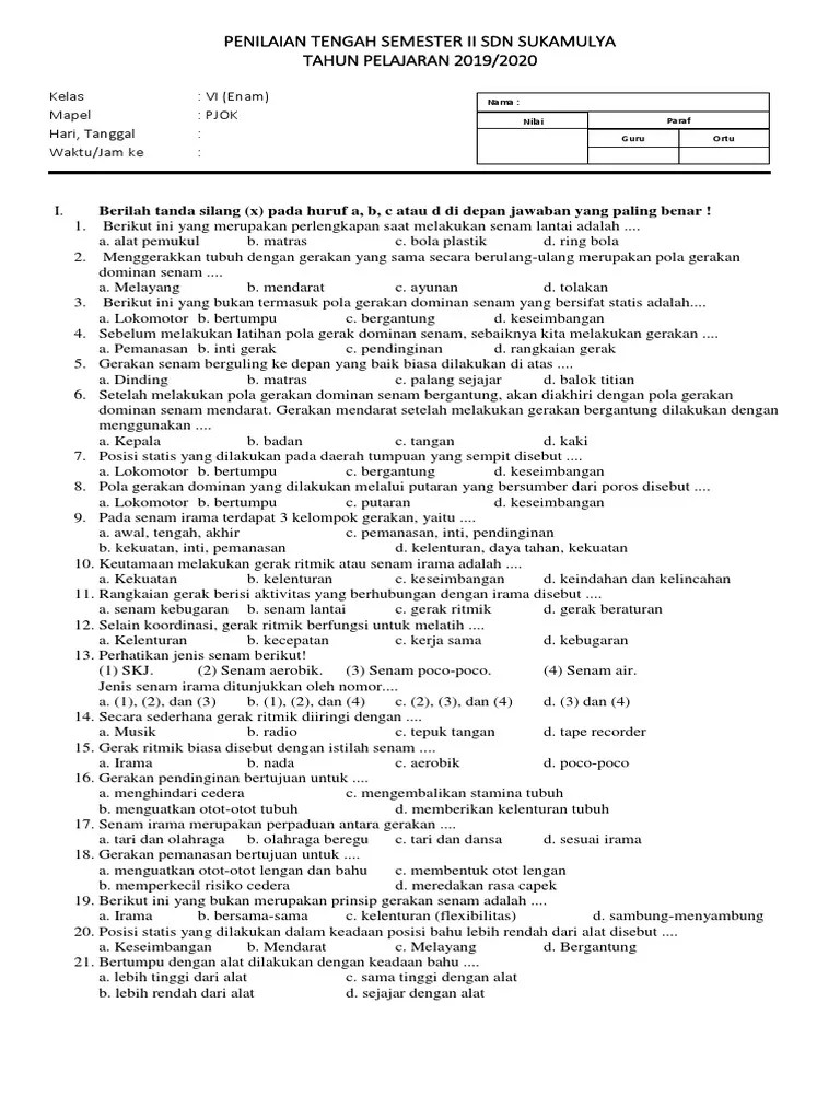 PTS Pjok 6'2 2020 | PDF