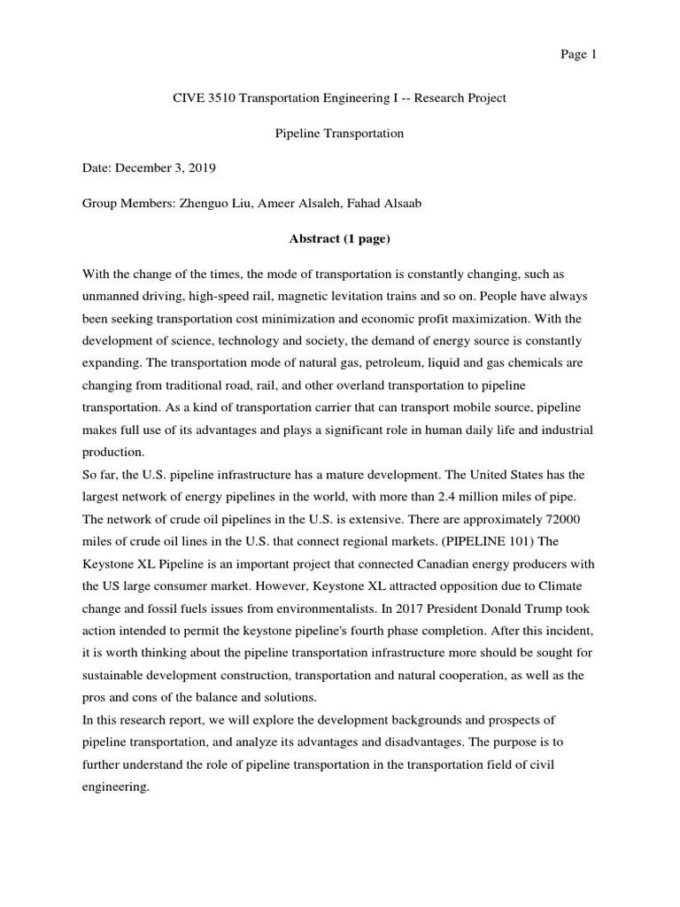 Pipeline Transportation | PDF | Pipeline Transport | Natural Gas