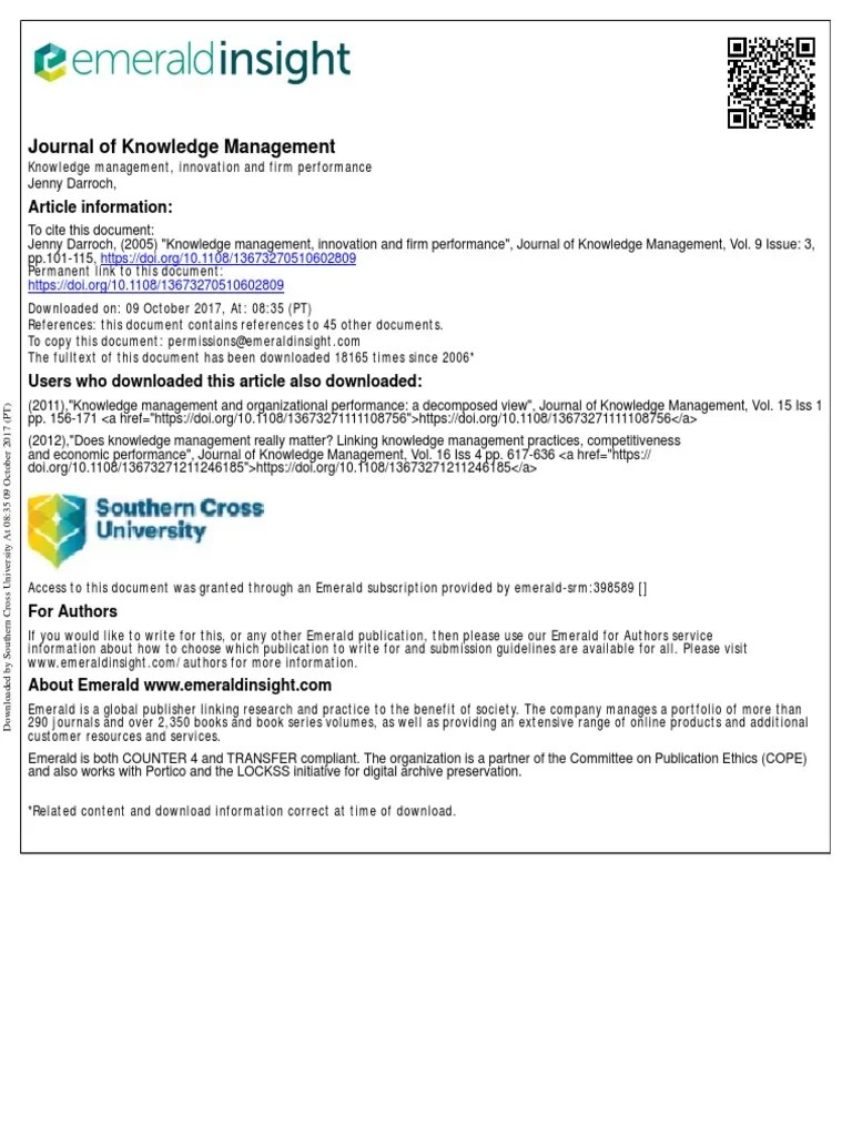 Knowledge Management | PDF | Knowledge Management | Resource