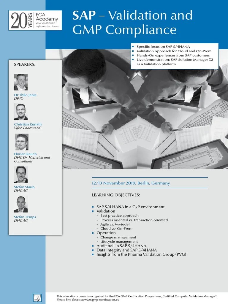 CSV - SAP-Validation-GMP-Compliance PDF | PDF