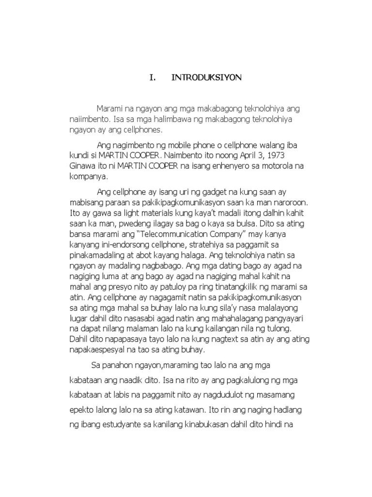 Epekto NG Sobrang Paggamit NG Cellphone Sa Akademikong Performance ...