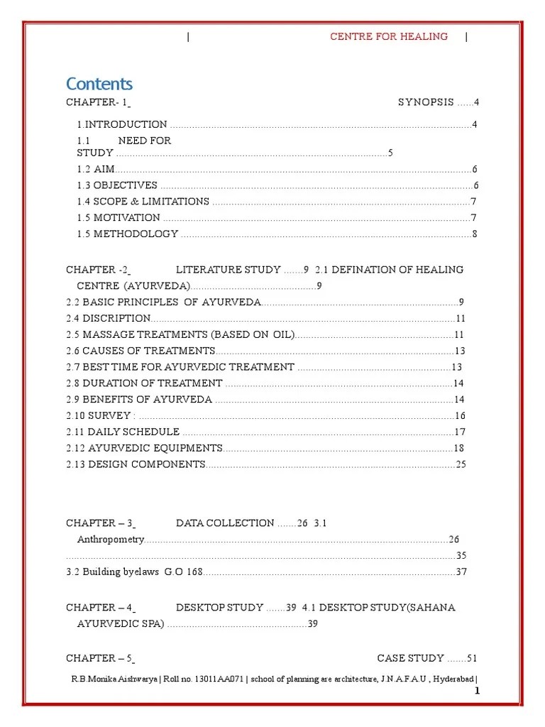 Thesis Report | PDF | Ayurveda | Medicine