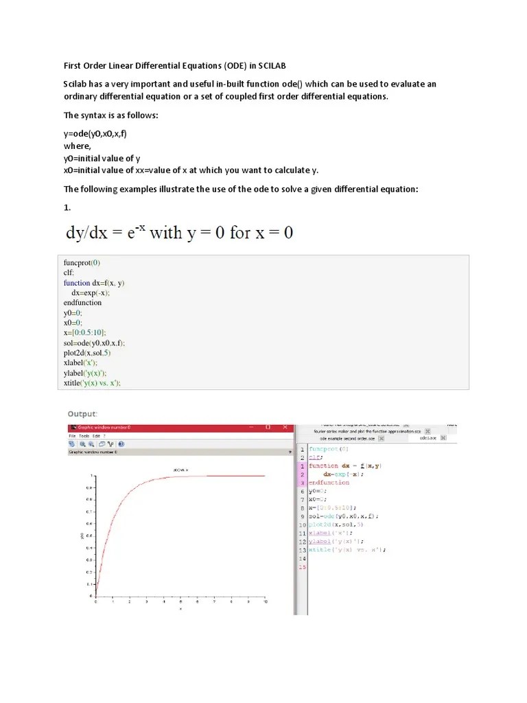 First Order Linear Differential Equations | PDF